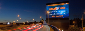 Hallcube, unser Werbeturm in Halle (Bildrechte bei hallcube.de verwendet unter freier Nutzung)